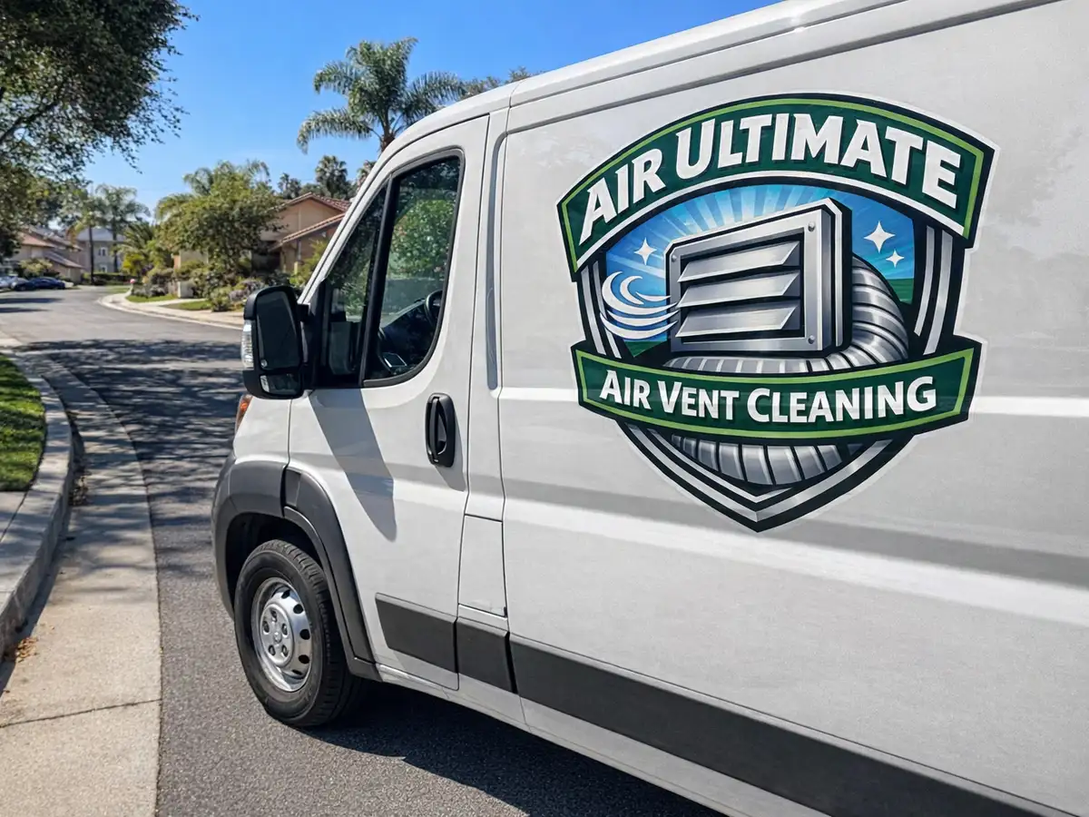 Service van arriving on a Cardiff, CA street — local same-day coverage